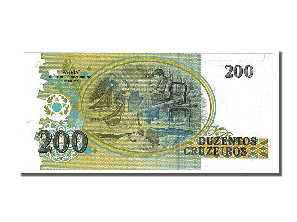 Banknote, Brazil, 200 Cruzeiros, 1990, UNC(65-70)