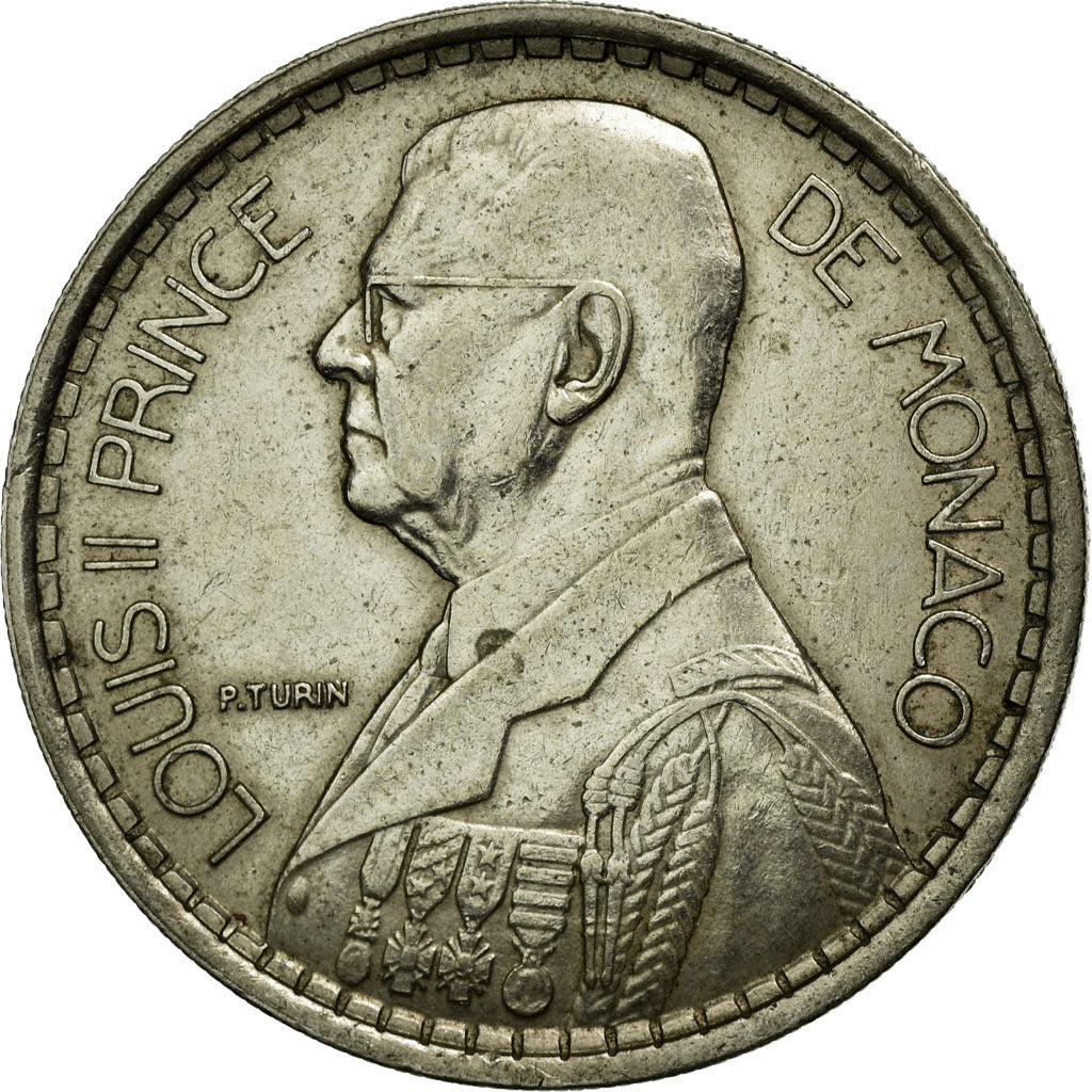 Coin, Monaco, Louis II, 20 Francs, Vingt, 1947, EF(40-45), Copper-nickel