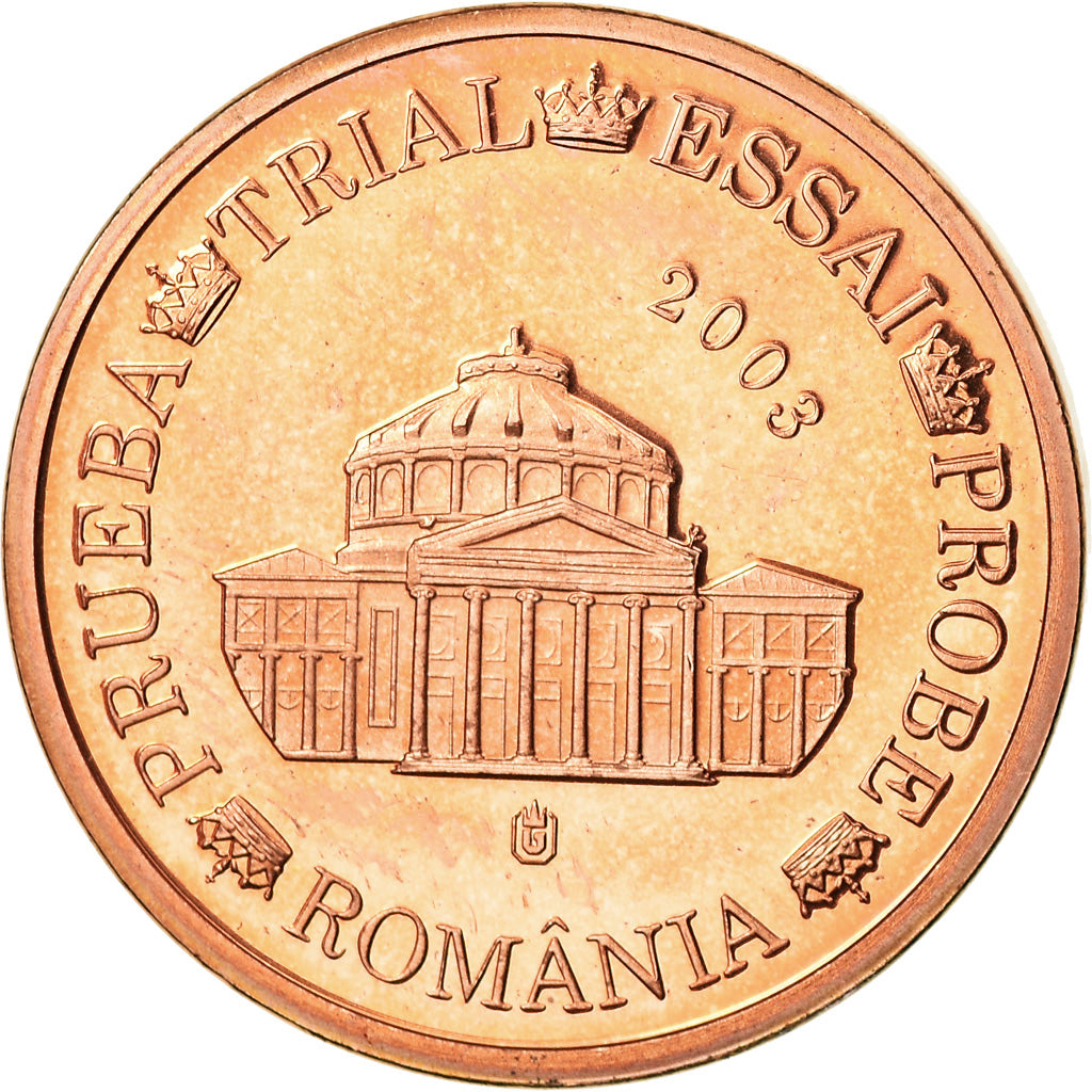 Romania, Medal, 2 C, Essai Trial, 2003, MS(65-70), Copper