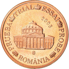 Romania, Medal, 2 C, Essai Trial, 2003, MS(65-70), Copper
