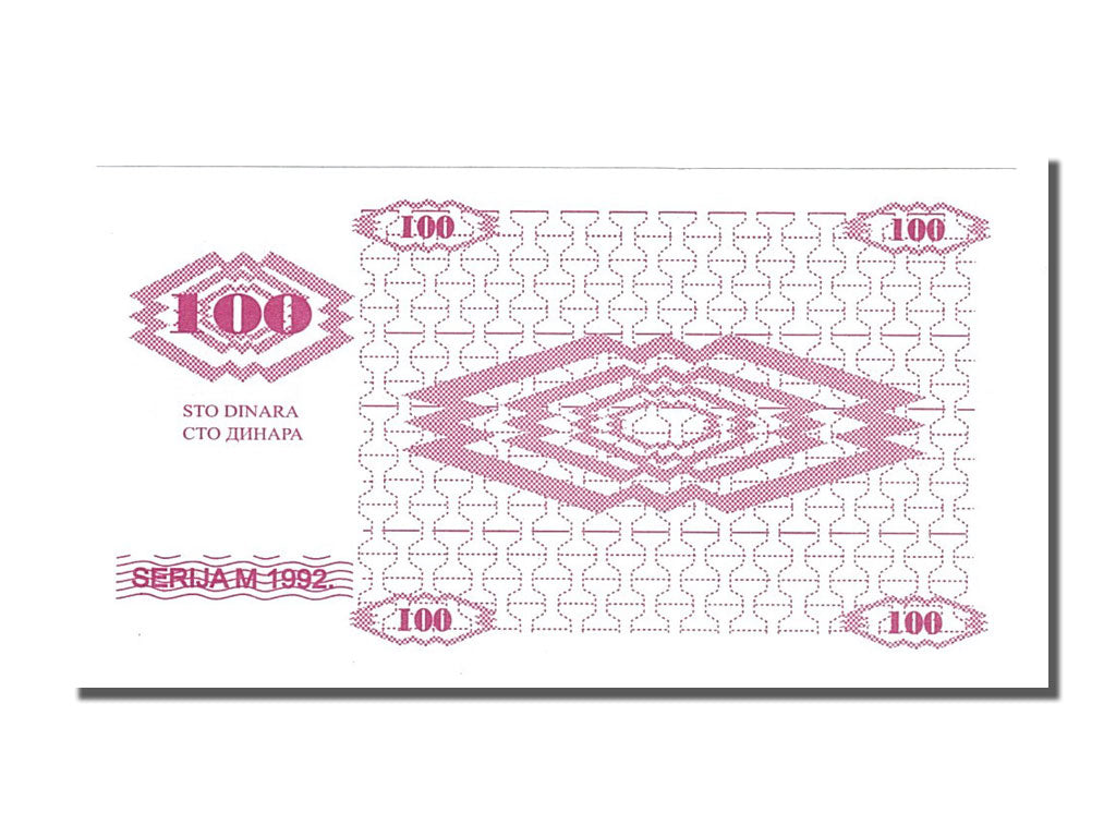 Banknote, Bosnia - Herzegovina, 100 Dinara, 1992, UNC(65-70)