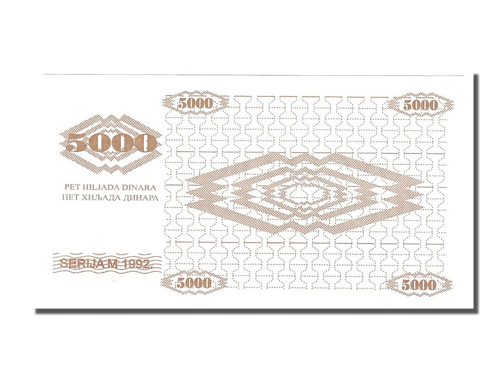 Banknote, Bosnia - Herzegovina, 5000 Dinara, 1992, UNC(65-70)