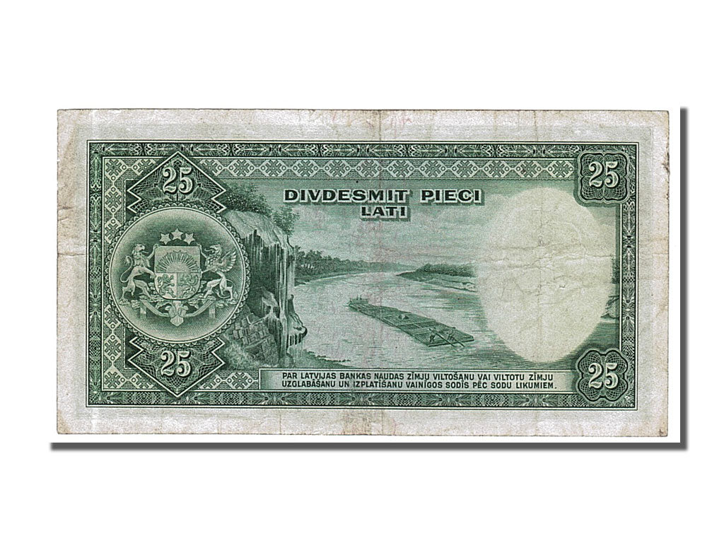 Biljet, Letland, 25 Latu, 1938, TTB