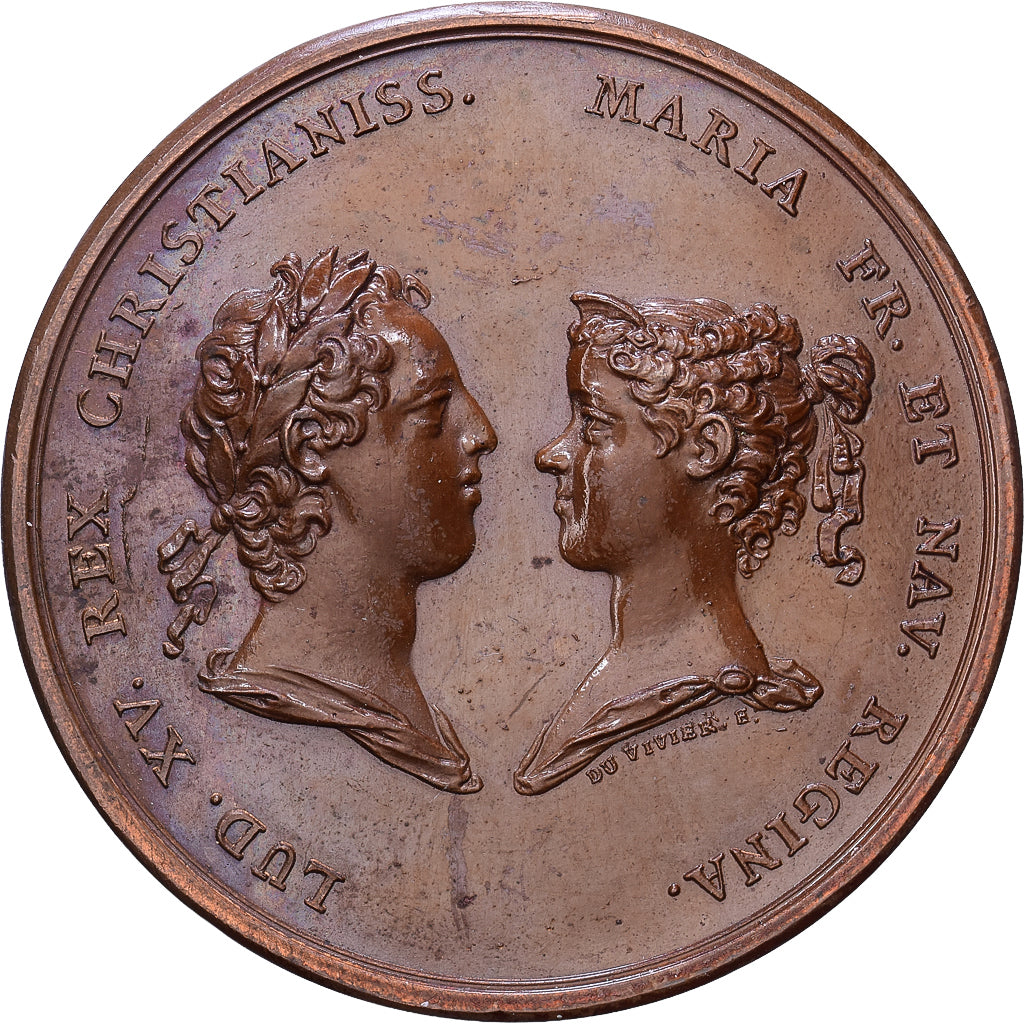 France, Médaille, Louis XV & Marie Leszczyńska, Naissance de Mesdames, 1727