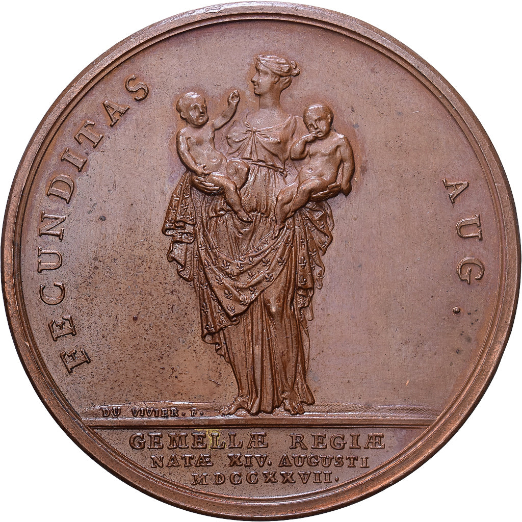 France, Médaille, Louis XV & Marie Leszczyńska, Naissance de Mesdames, 1727