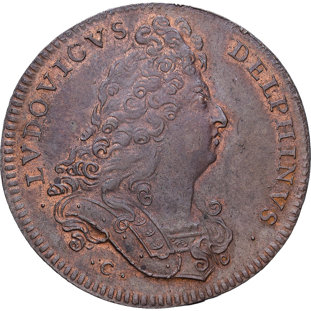 Francia, ficha, Dauphiné, Monseigneur le Dauphin, Bronzo, SPL-