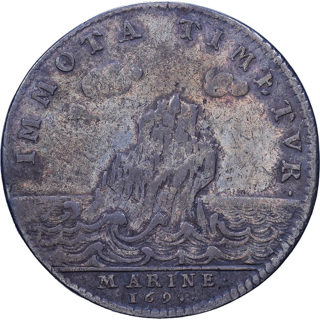 Francia, zeton, Marine, Louis-Alexandre de Bourbon, 1695, Plata, MBC