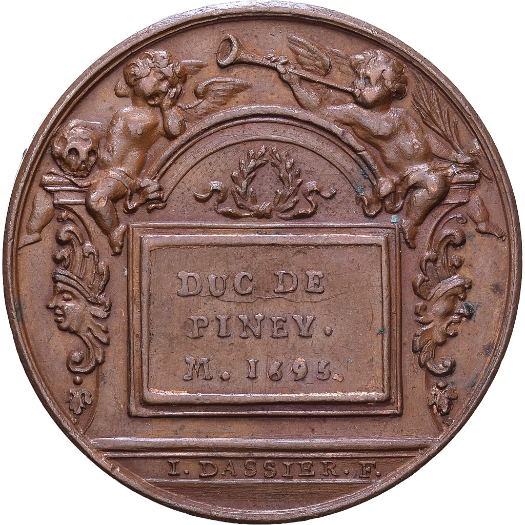 France, Token, Le Maréchal de Luxembourg, Copper, Dassier, Les Hommes