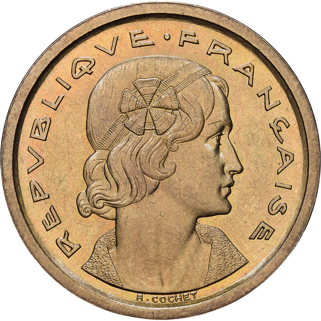 France, 20 Centimes, Essai de Cochet, 1961, Paris, Aluminum-Bronze, MS(63)