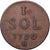 Luxembourg, Leopold II, 1 Sol, 1790, Günzburg, Bronze, VF(20-25), KM:15