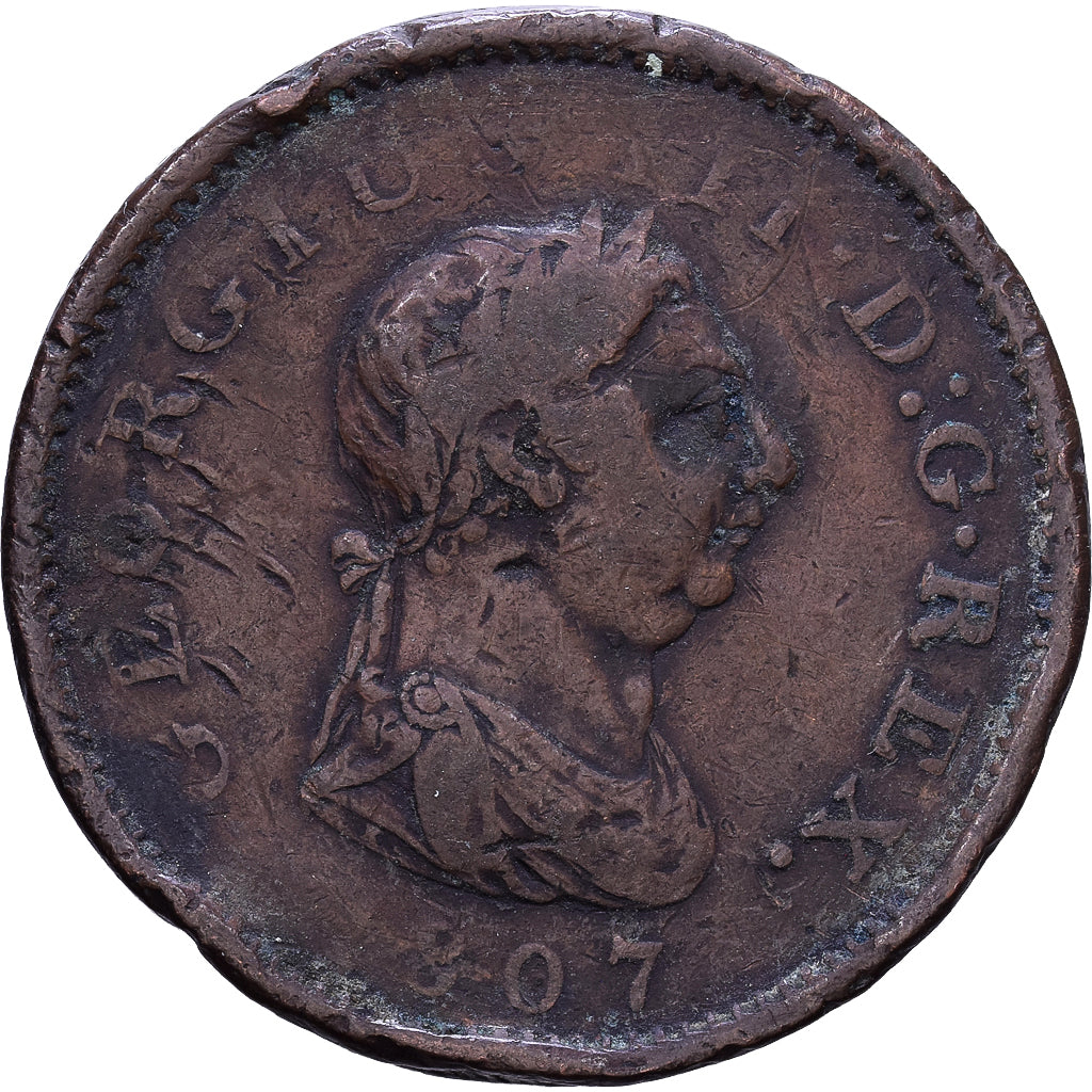 Verenigd Koninkrijk, George III, 1 Penny, 1807, Soho, Koper, ZG+, KM:663