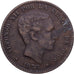 Espanha, Alfonso XII, 10 Centimos, 1878, Barcelona, Bronze, VF(20-25), KM:675