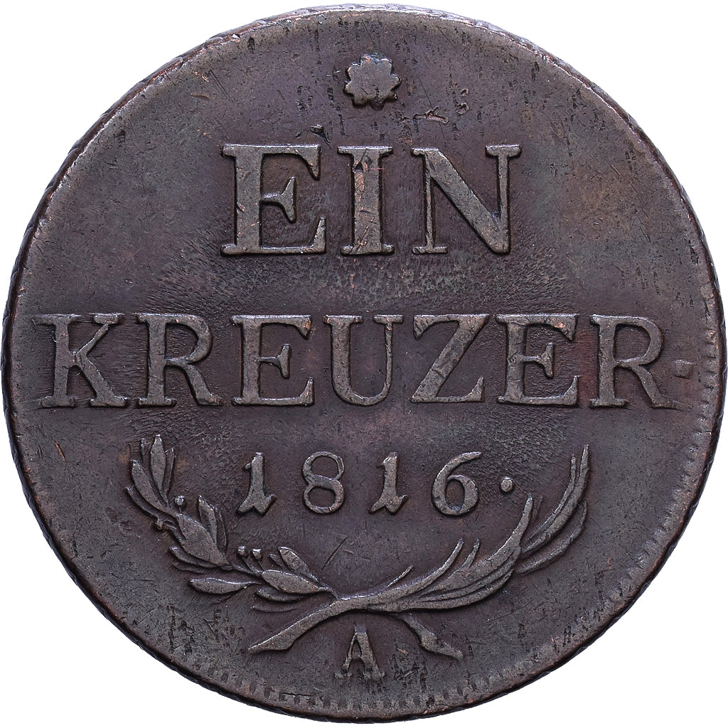 Oostenrijk, Francis I, 1 Kreuzer, 1816, Vienna, Koper, FR+, KM:2113