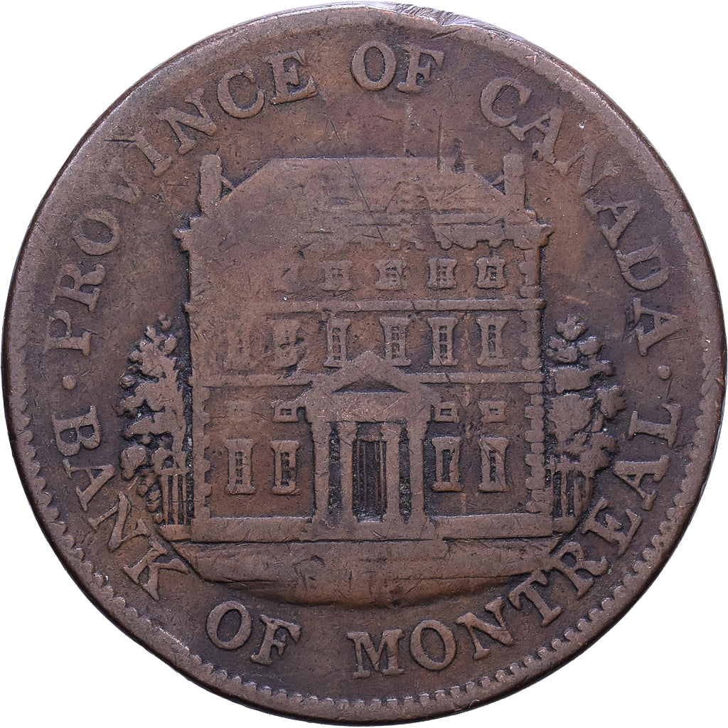 Canadá, 1/2 Penny, 1844, Soho Mint, Cobre, BC+, KM:Tn18