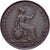 Reino Unido, Victoria, 1 Farthing, 1845, London, Cobre, BC+, KM:725