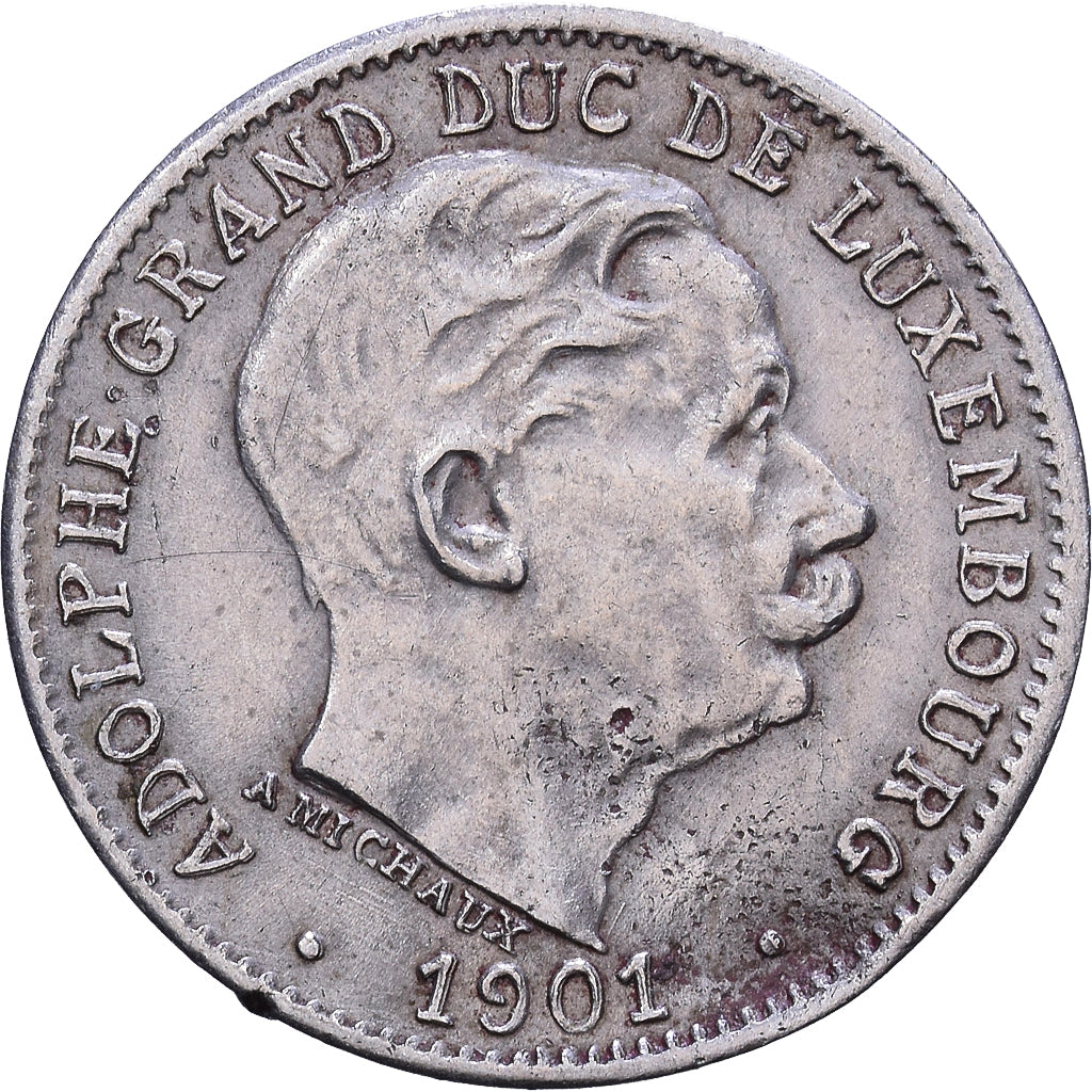 Luxembourg, Adolphe, 5 Centimes, 1901, Brussels, Copper-nickel, AU(55-58), KM:24