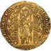 Francja, Charles V, Franc à pied, 1365, Paris, Złoto, EF(40-45), Duplessy:360A