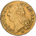 França, Louis XVI, Double Louis d'or à la tête nue, 1786, Bordeaux, Dourado