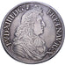 Francja, Louis XIV, Écu à la cravate, 1673, Rennes, Srebro, VF(30-35)