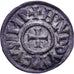 França, Louis le Pieux, Denarius, 819-822, Melle, Prata, AU(50-53), Depeyrot:61