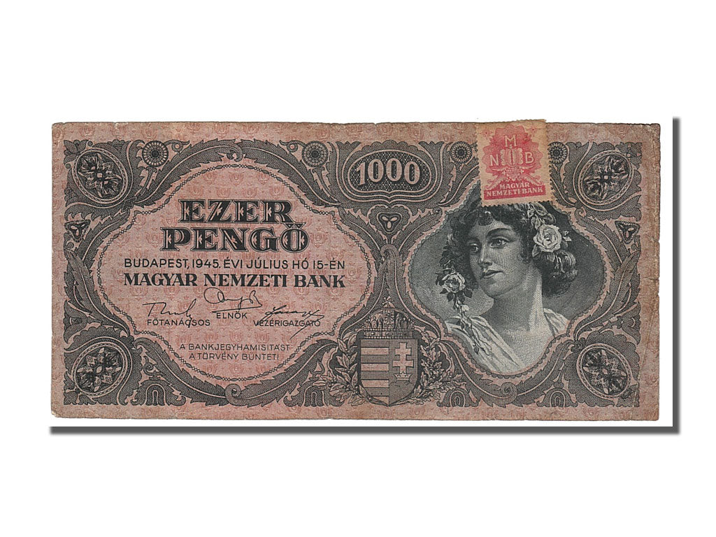Banknote, Hungary, 1000 Pengö, 1945, 1945-07-15, VF(30-35)