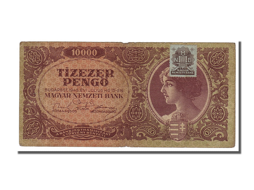 Banknote, Hungary, 10,000 Pengö, 1945, 1945-07-15, VF(30-35)