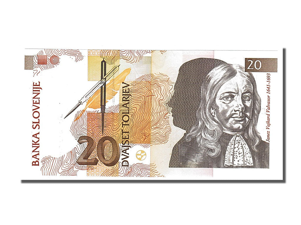 Banknote, Slovenia, 20 Tolarjev, 1992, 1992-01-15, UNC(65-70)