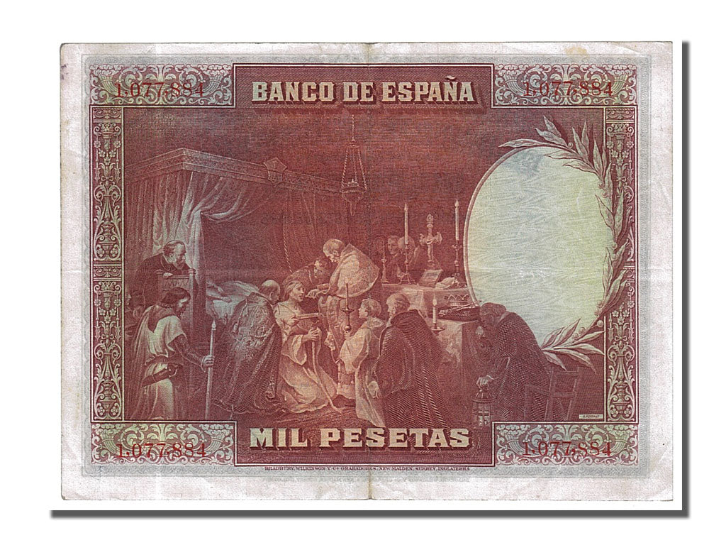 Banknote, Spain, 1000 Pesetas, 1928, 1928-08-15, KM:78a, AU(55-58)