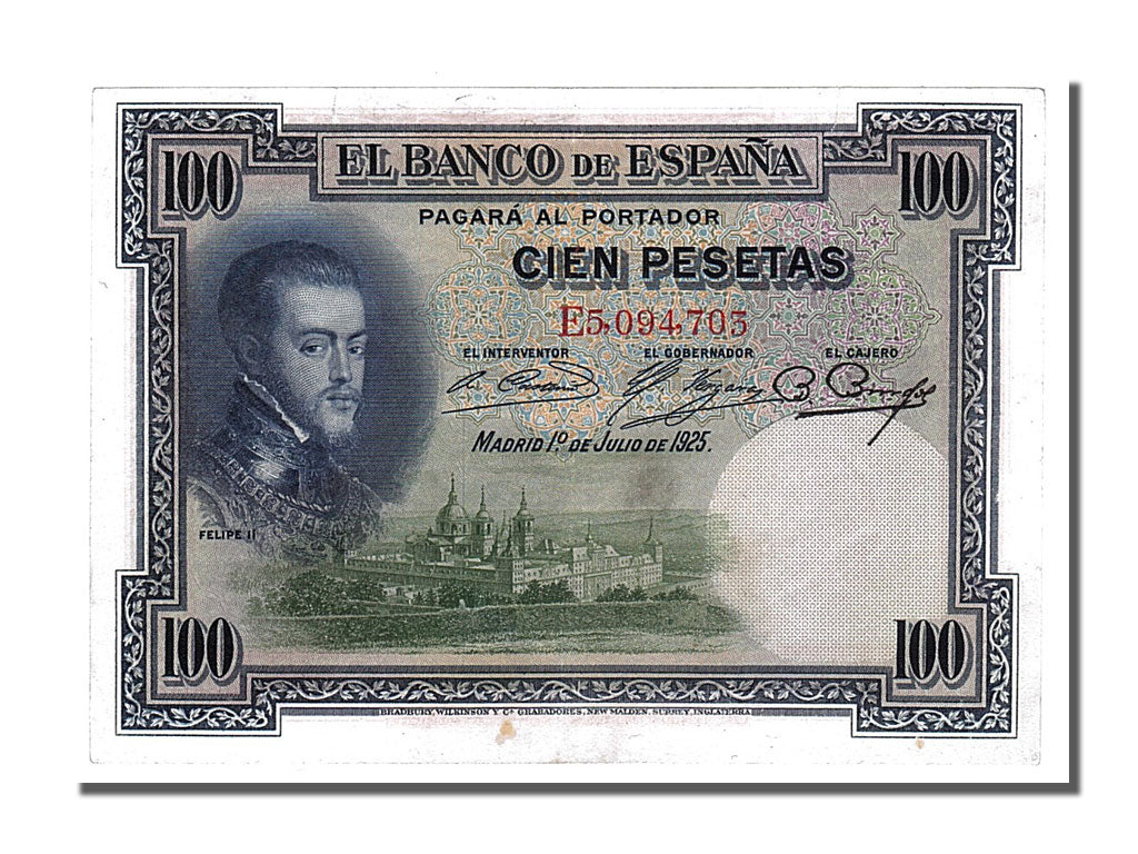 Banknote, Spain, 100 Pesetas, 1925, 1925-07-01, AU(55-58)