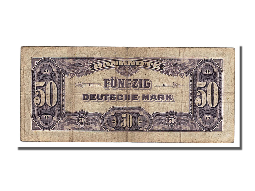 Banconote, GERMANIA - REPUBBLICA FEDERALE, 50 Deutsche Mark, 1948, MB+