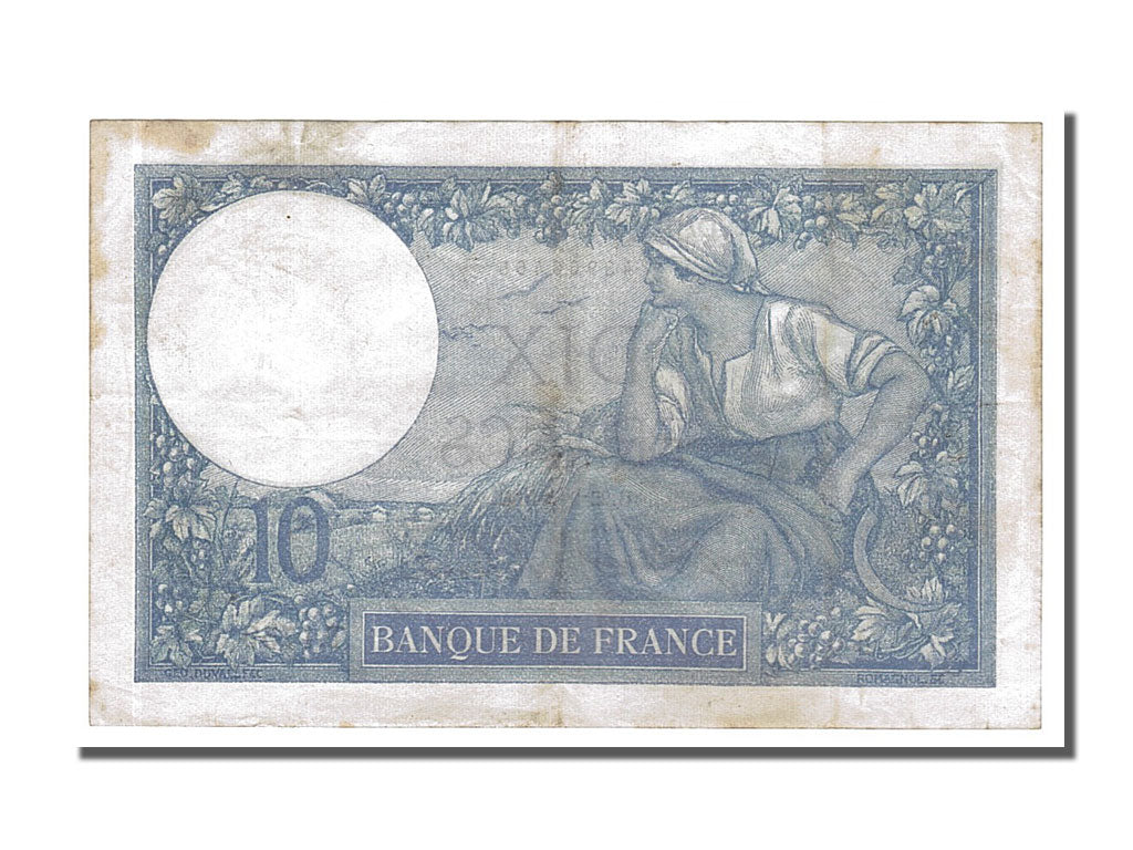 Biljet, Frankrijk, 10 Francs, 10 F 1916-1942 ''Minerve'', 1916, 1916-09-22