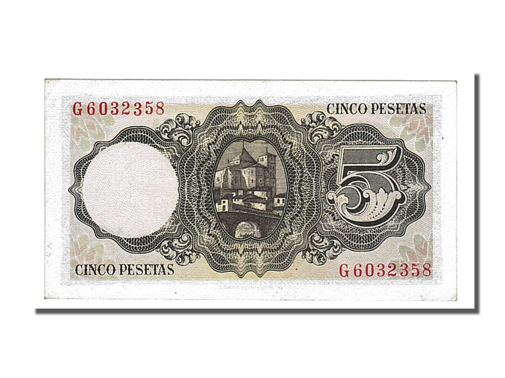 Geldschein, Spanien, 5 Pesetas, 1951, 1951-08-16, UNZ-