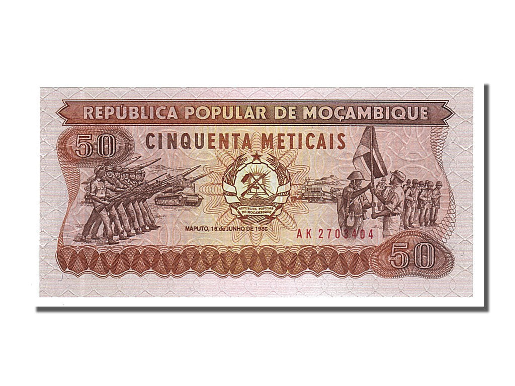 Banknote, Mozambique, 50 Meticais, 1986, 1986-06-16, UNC(65-70)