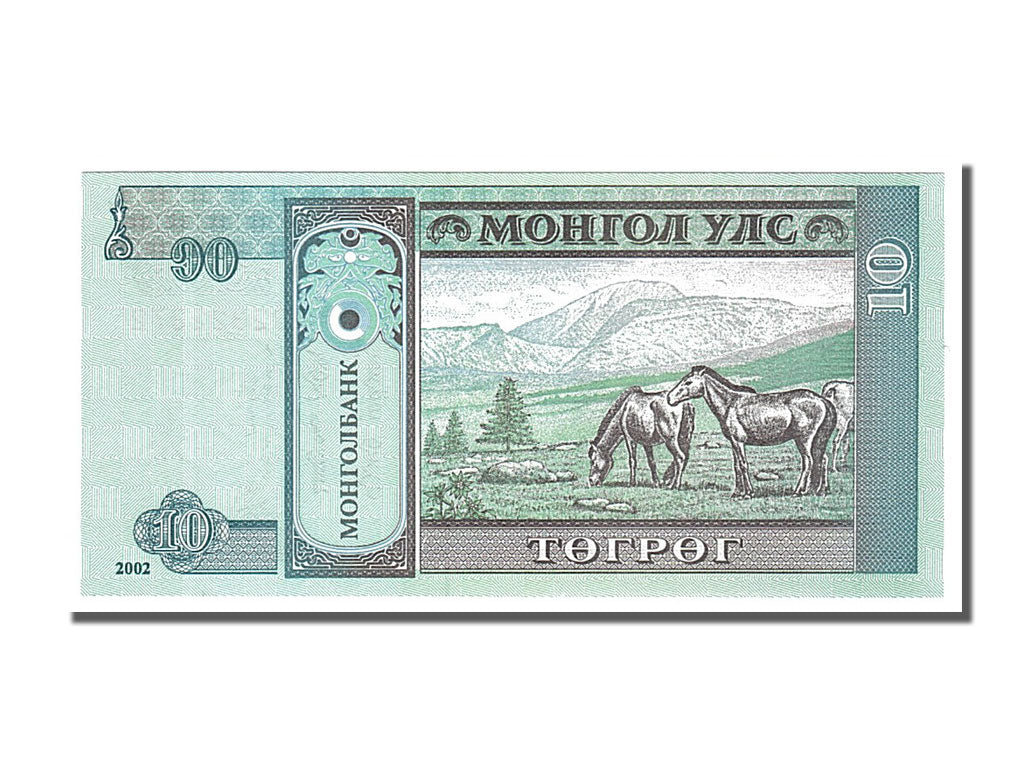 Banknot, Mongolia, 10 Tugrik, 2002, UNC(65-70)
