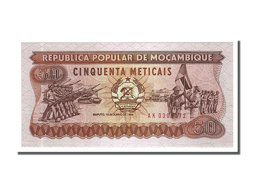 Banknote, Mozambique, 50 Meticais, 1986, 1986-06-16, UNC(65-70)