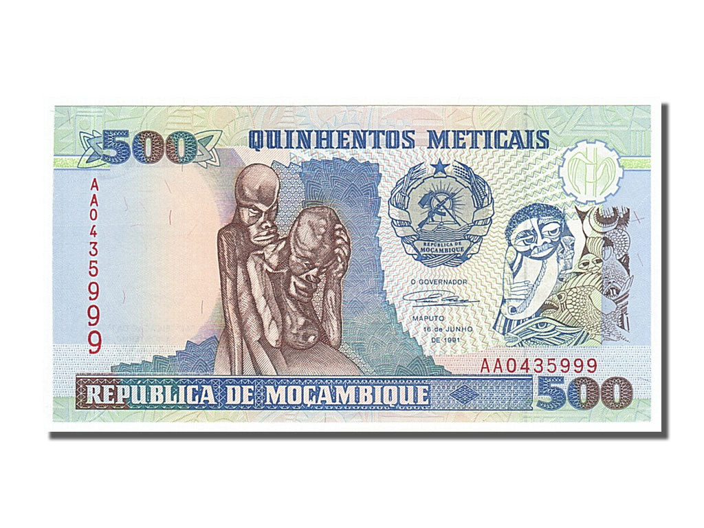 Banknote, Mozambique, 500 Meticais, 1991, 1991-06-16, UNC(65-70)