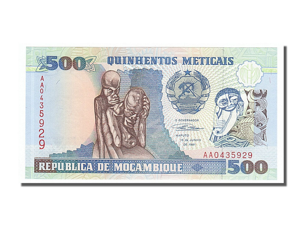 Billete, 500 Meticais, 1991, Mozambique, 1991-06-16, UNC