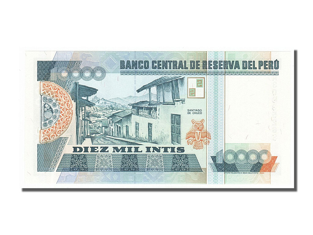 Banknote, Peru, 10,000 Intis, 1988, 1988-06-28, UNC(65-70)