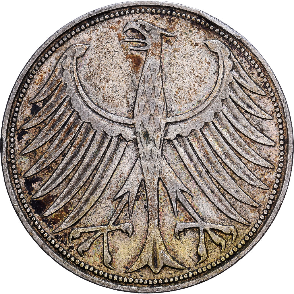 Bundesrepublik Deutschland, 5 Mark, 1951, Munich, Silber, S+, KM:112.1