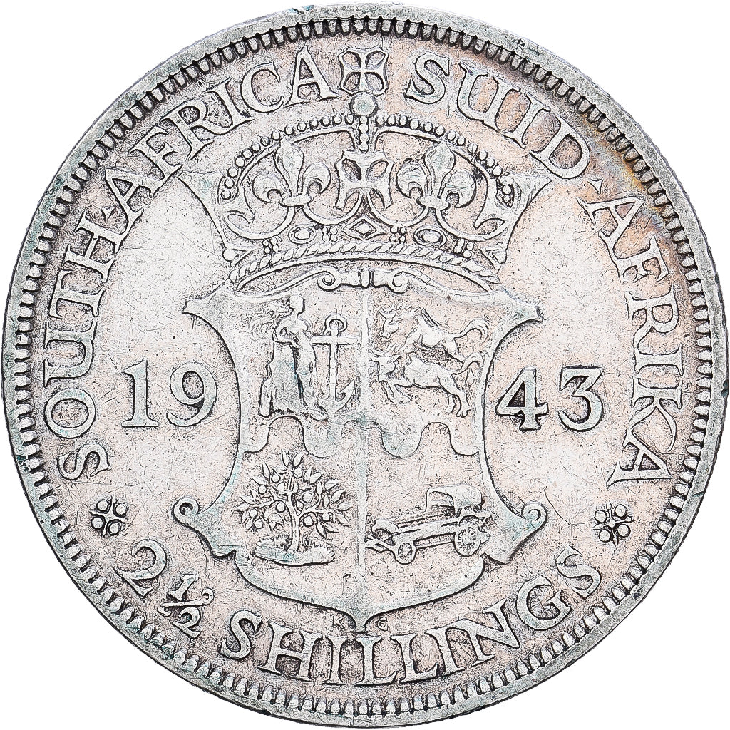 Gran Bretagna, George VI, 2 1/2 Shillings, 1943, Argento, MB, KM:856