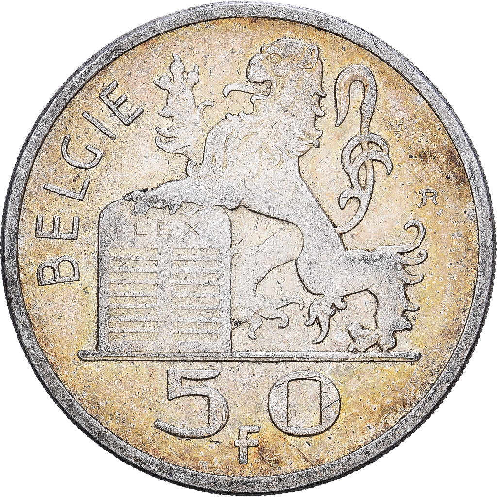 Belgien, 50 Francs, 50 Frank, 1951, Silber, S+, KM:137