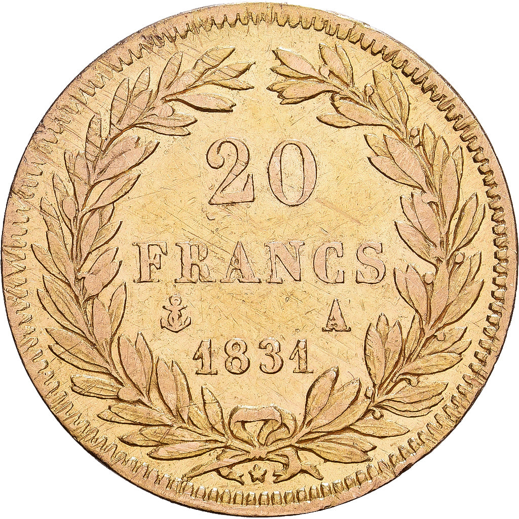 France, 20 Francs, Louis-Philippe, 1831, Paris, Or, TTB, KM:739.1