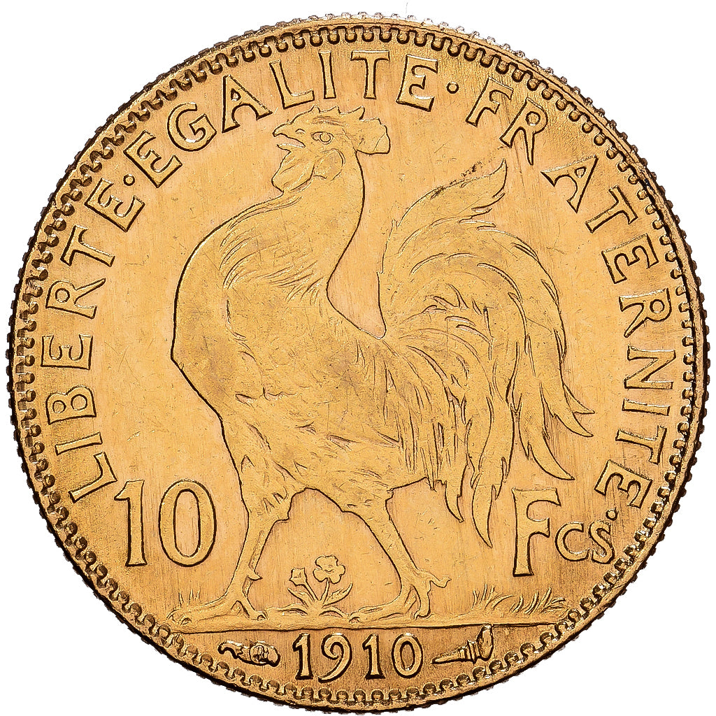 France, 10 Francs, Marianne, 1910, Paris, Or, TTB+, KM:846