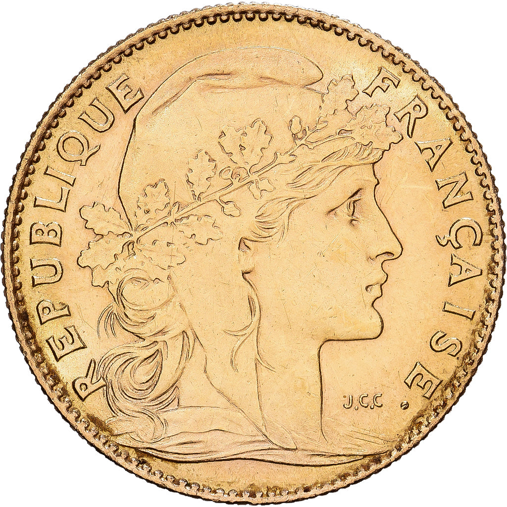 France, 10 Francs, Marianne, 1901, Paris, Or, TTB, KM:846