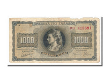Banknote, Greece, 1000 Drachmai, 1942, 1942-08-21, VF(20-25)