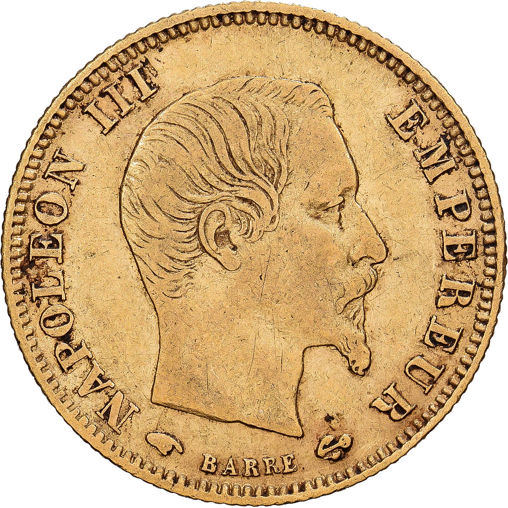 France, Napoleon III, 5 Francs, Napoléon III, 1859, Paris, Gold, VF(30-35)