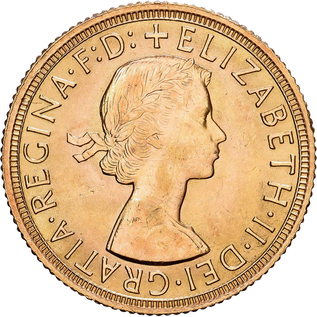 Great Britain, Sovereign, 1962, London, Gold, AU(55-58), KM:908