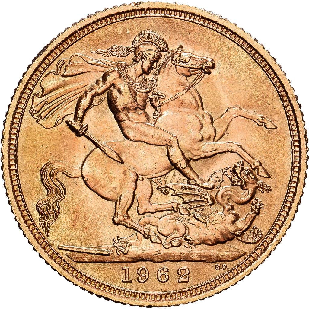 Great Britain, Sovereign, 1962, London, Gold, AU(55-58), KM:908