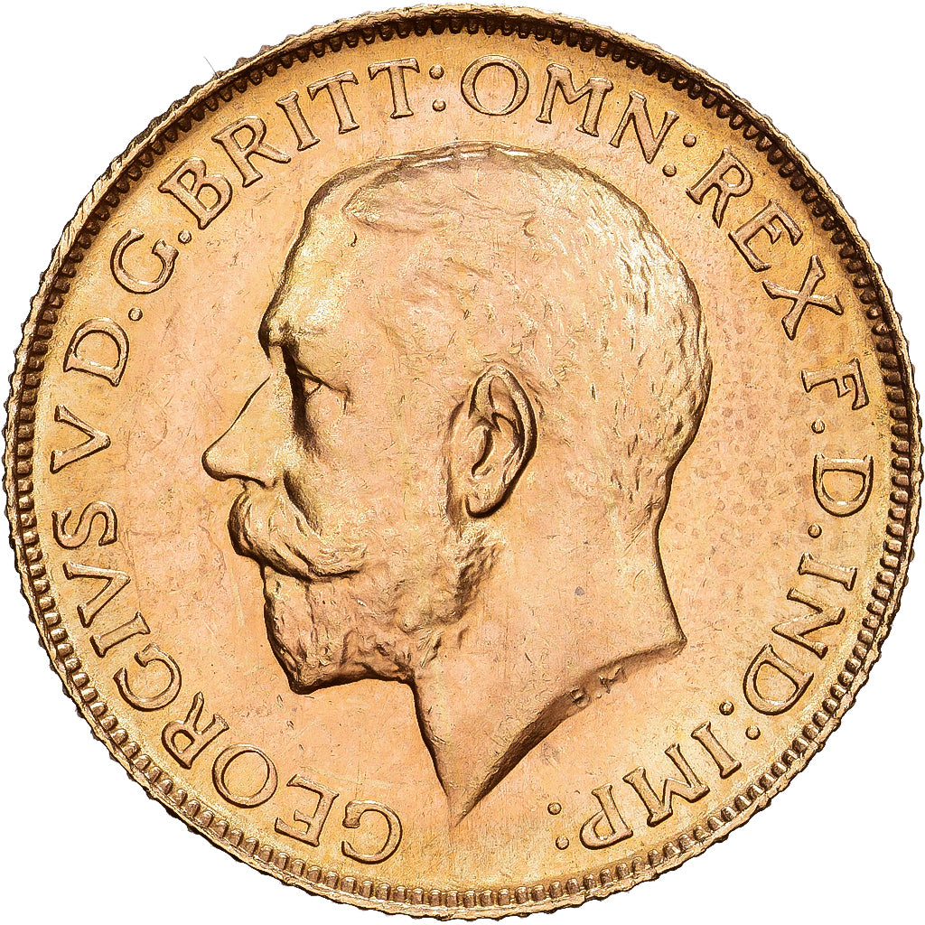 Groot Bretagne, George V, Sovereign, 1925, Goud, PR+, KM:820