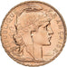 France, 20 Francs, Marianne, 1908, Gold, AU(55-58), KM:857